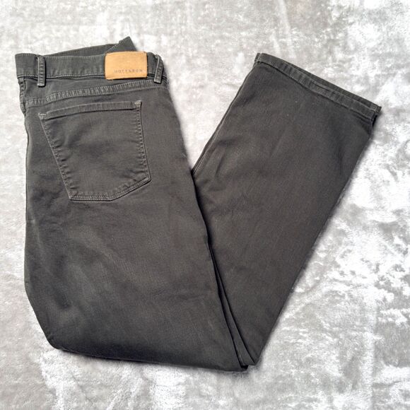 Mott & Bow Mercer Military Green Straight Leg Denim Jeans 38x32 Measures 38x31 - Picture 1 of 15